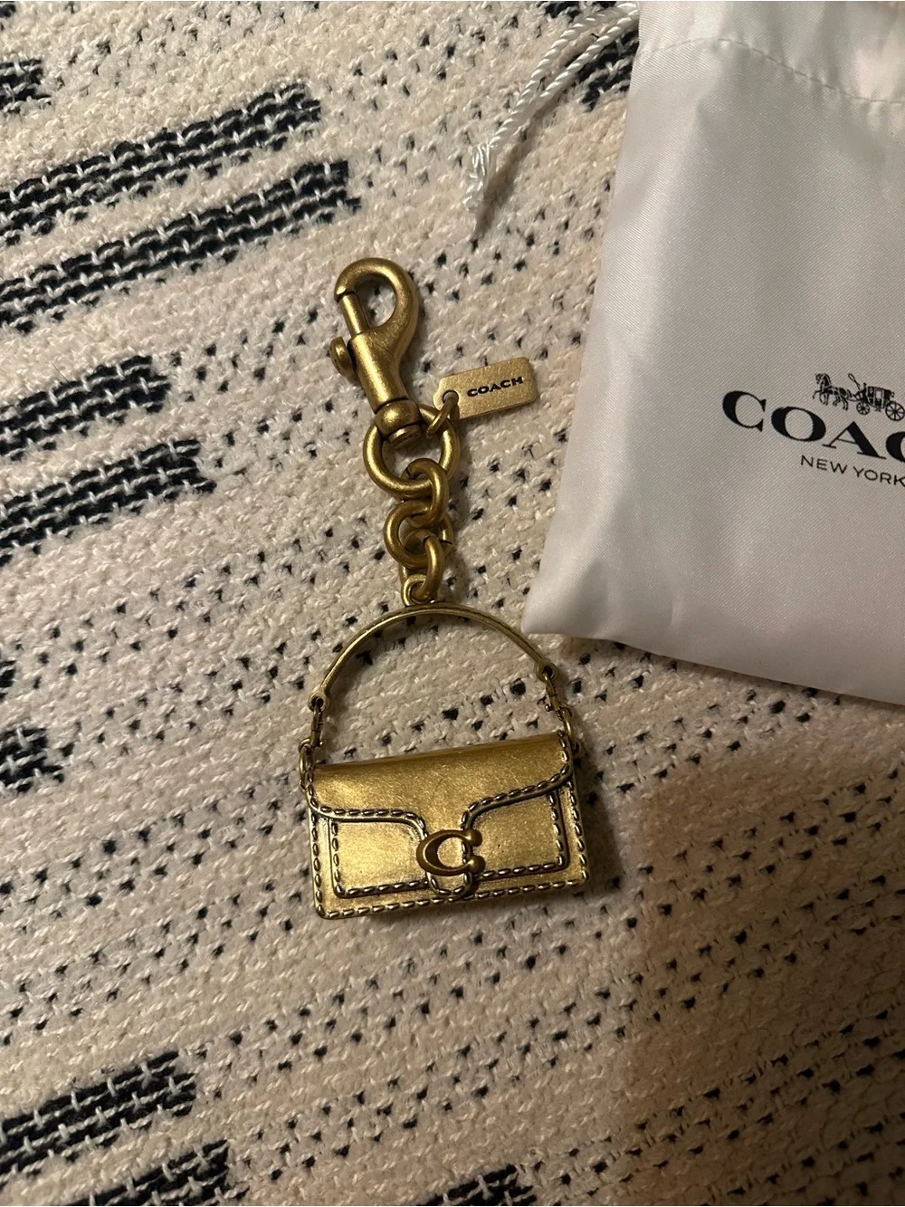 Coach Gold Tabby Bag Charm